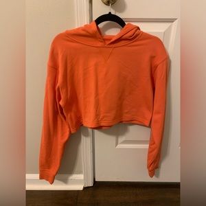 All Yours Cropped Hoodie - Warm Coral